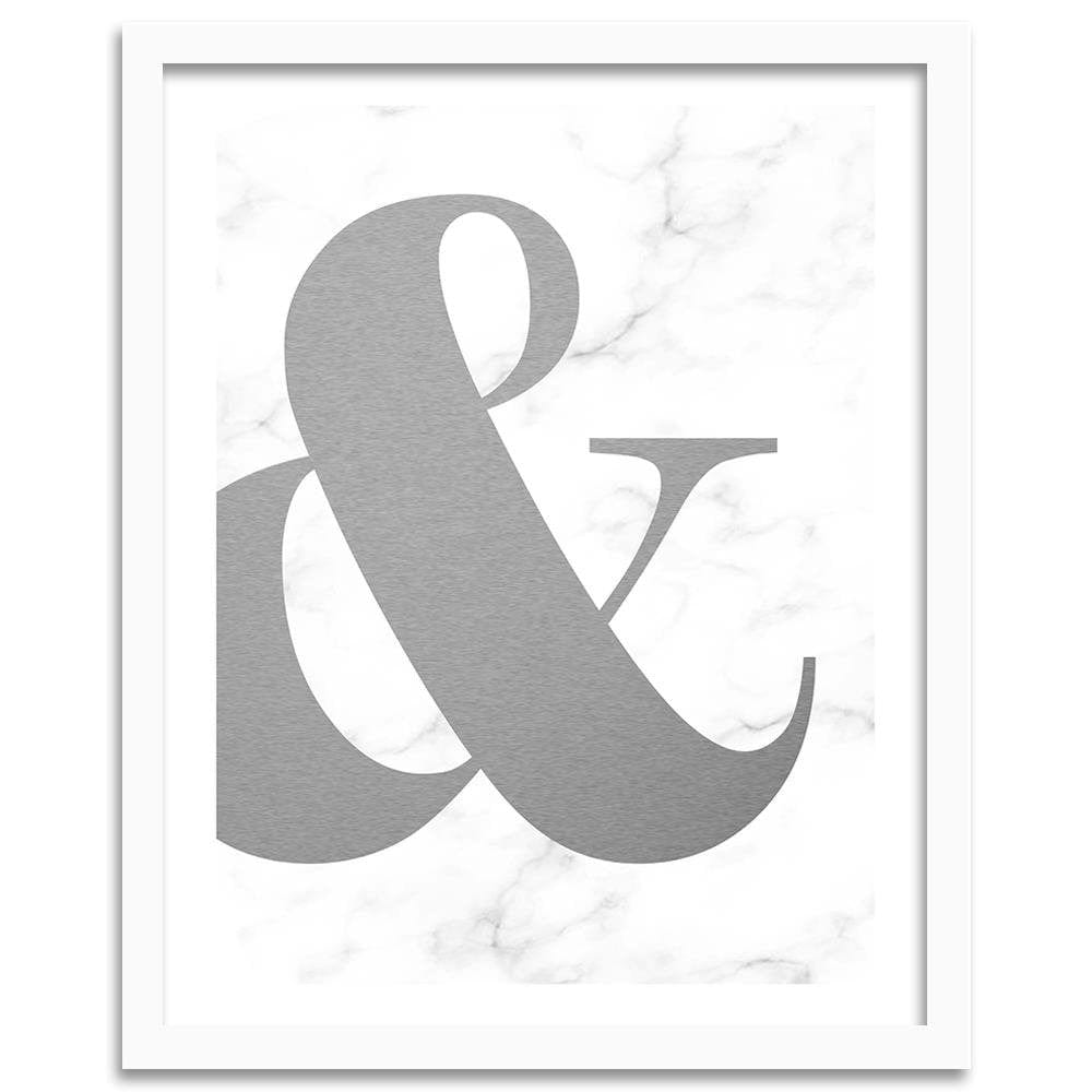 Glezna baltā rāmī - Symbol On A Marble Background Home Trends DECO