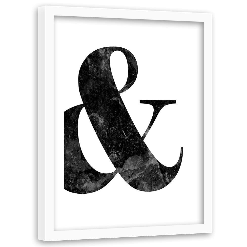 Glezna baltā rāmī - Symbol On A White Background Home Trends DECO