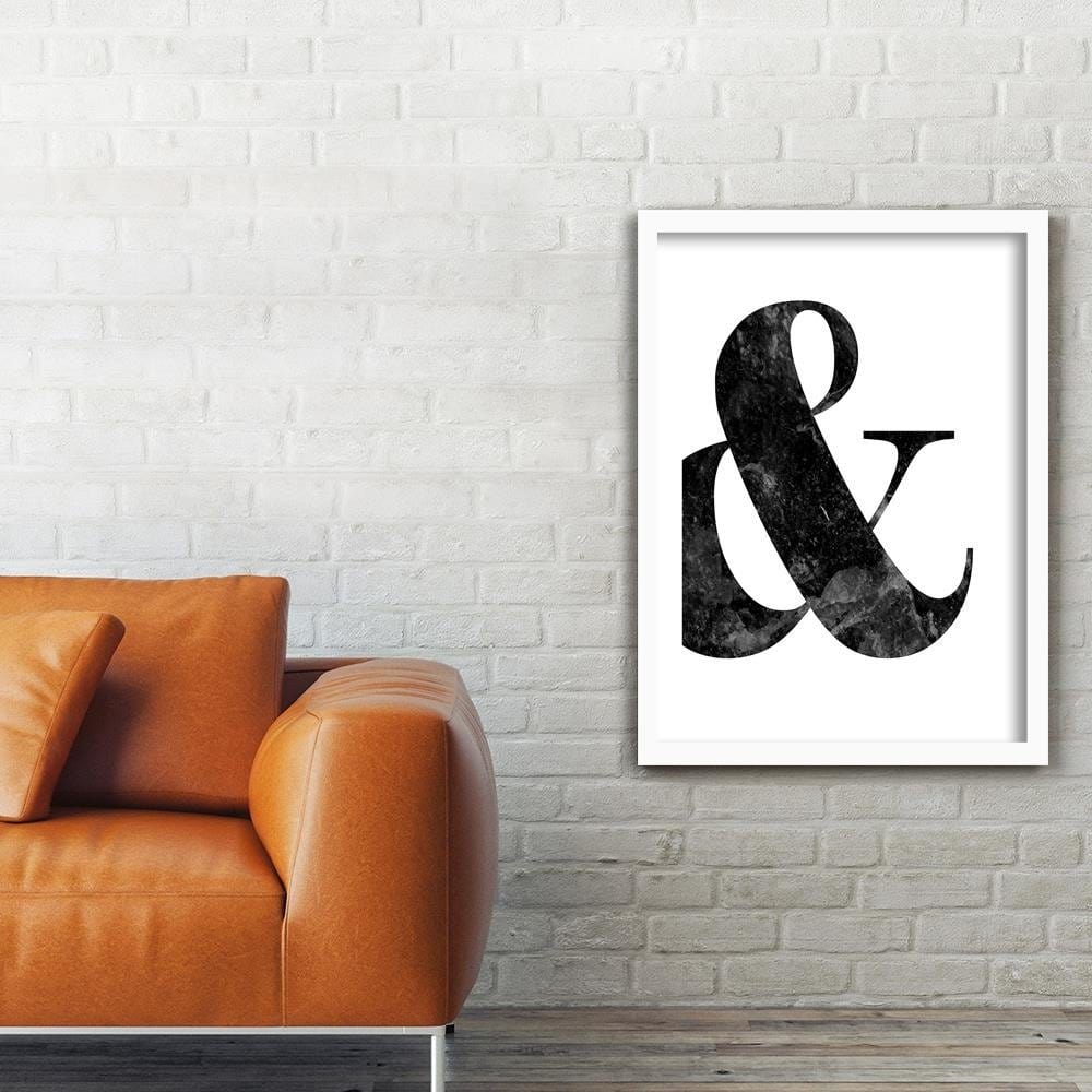 Glezna baltā rāmī - Symbol On A White Background Home Trends DECO