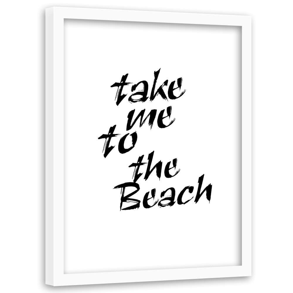 Glezna baltā rāmī - Take Me To The Beach Home Trends DECO