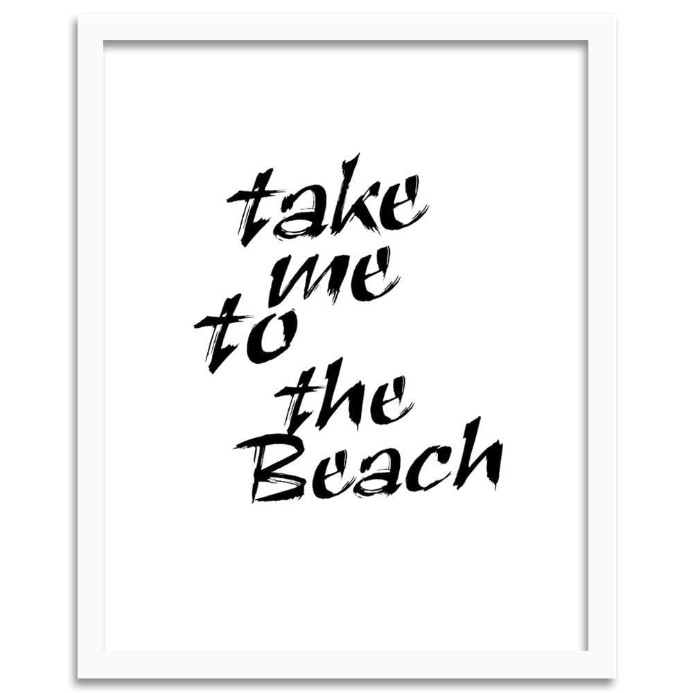 Glezna baltā rāmī - Take Me To The Beach Home Trends DECO