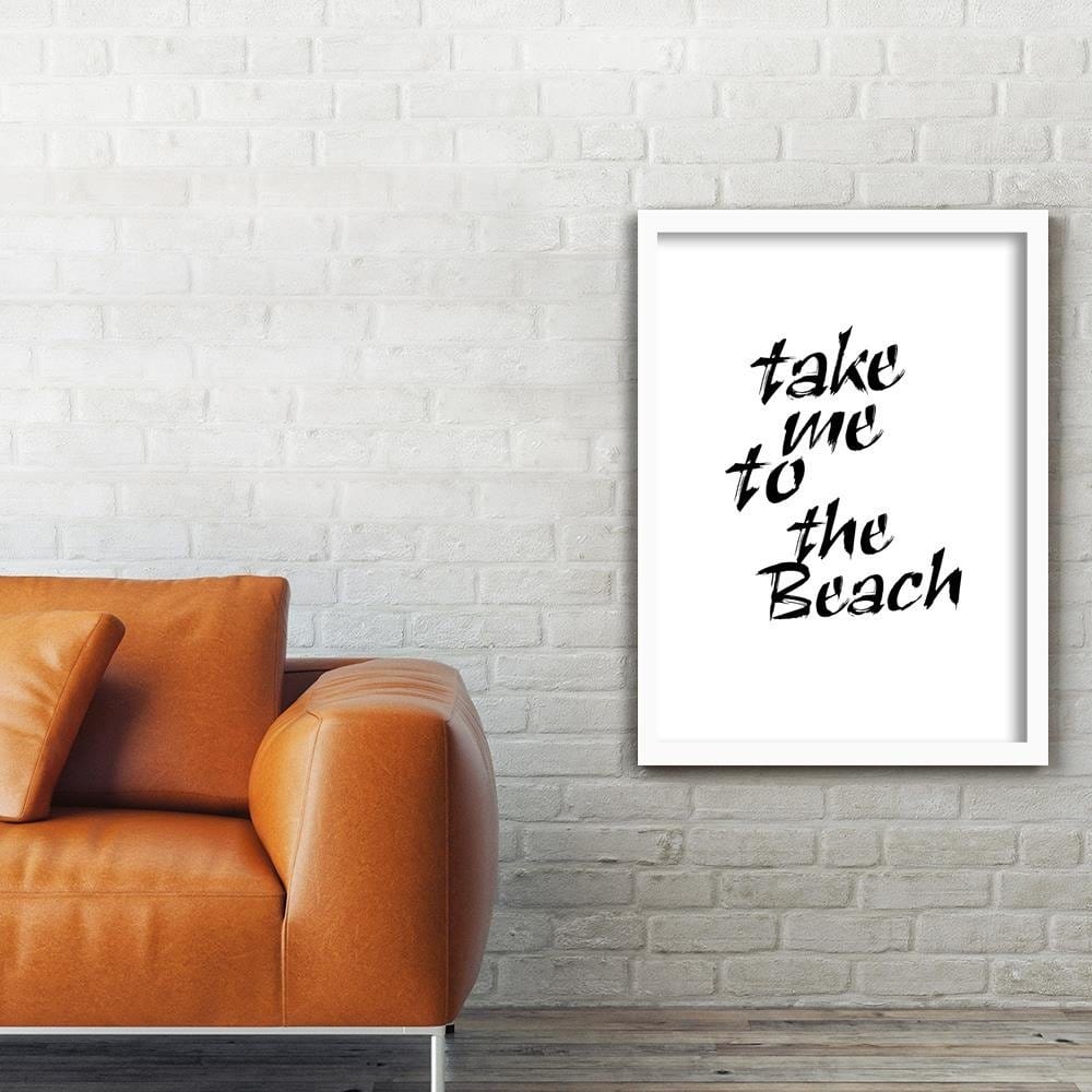 Glezna baltā rāmī - Take Me To The Beach Home Trends DECO