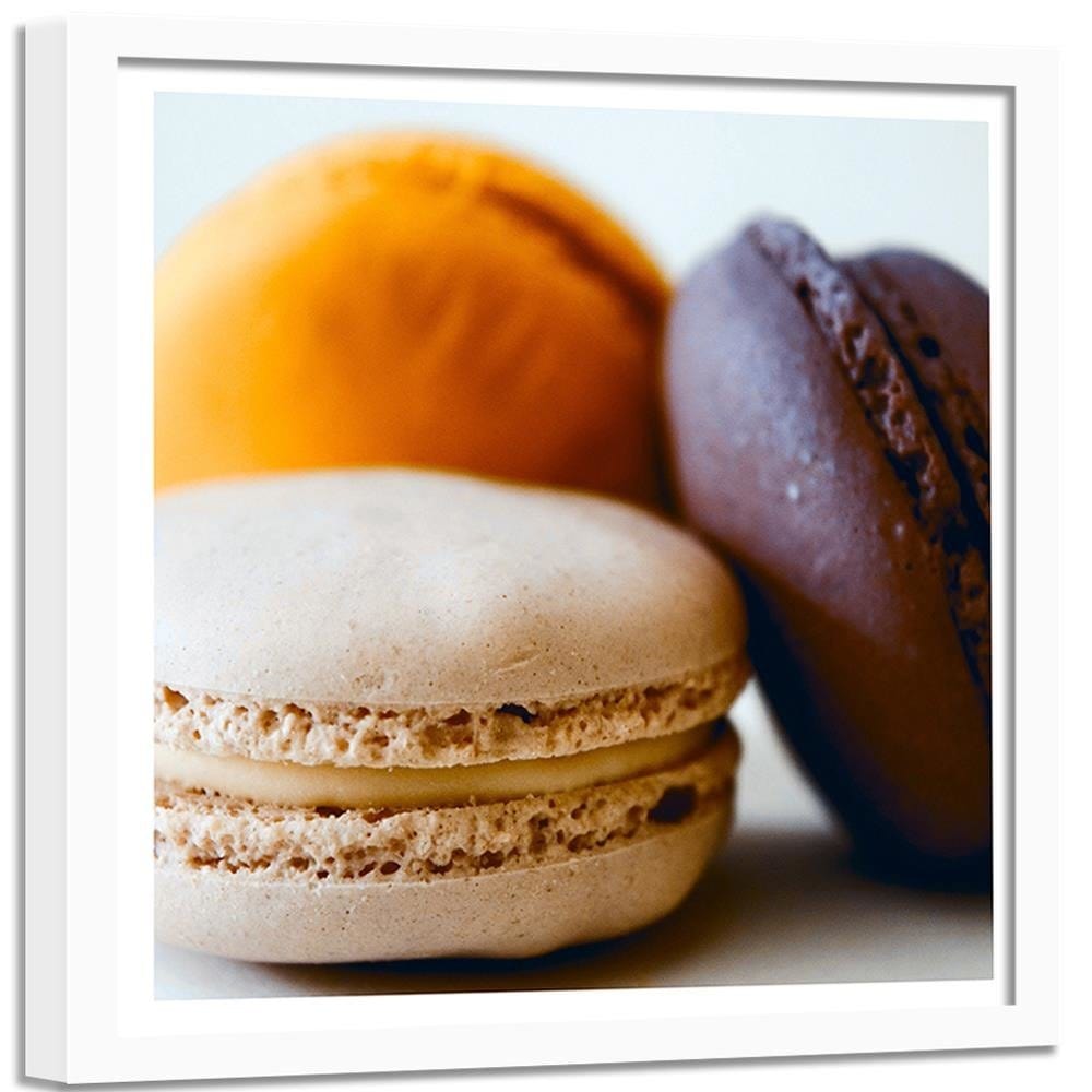 Glezna baltā rāmī - Tasty Macaroons 2 Home Trends DECO