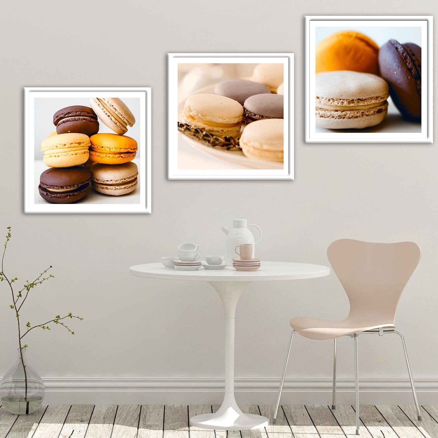 Glezna baltā rāmī - Tasty Macaroons 2 Home Trends DECO