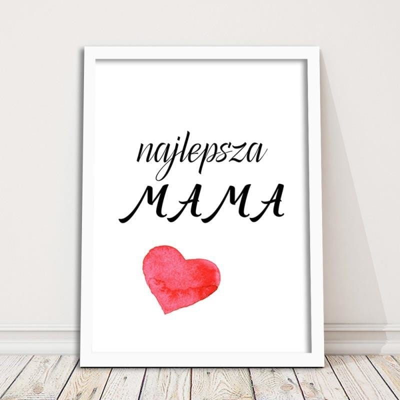 Glezna baltā rāmī - The best mom  Home Trends DECO