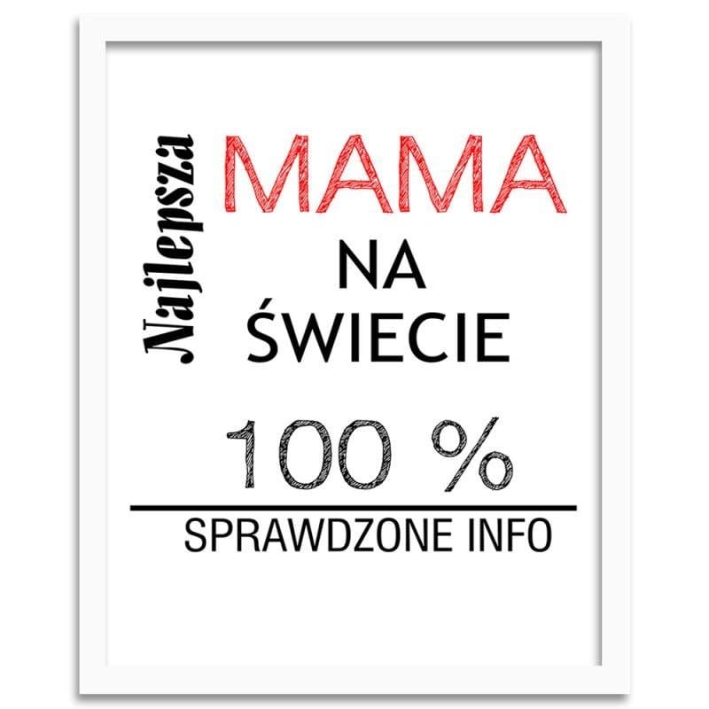 Glezna baltā rāmī - The best mom in the world Home Trends DECO