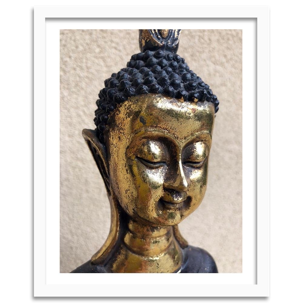 Glezna baltā rāmī - The Face Of The Golden Buddha Home Trends DECO