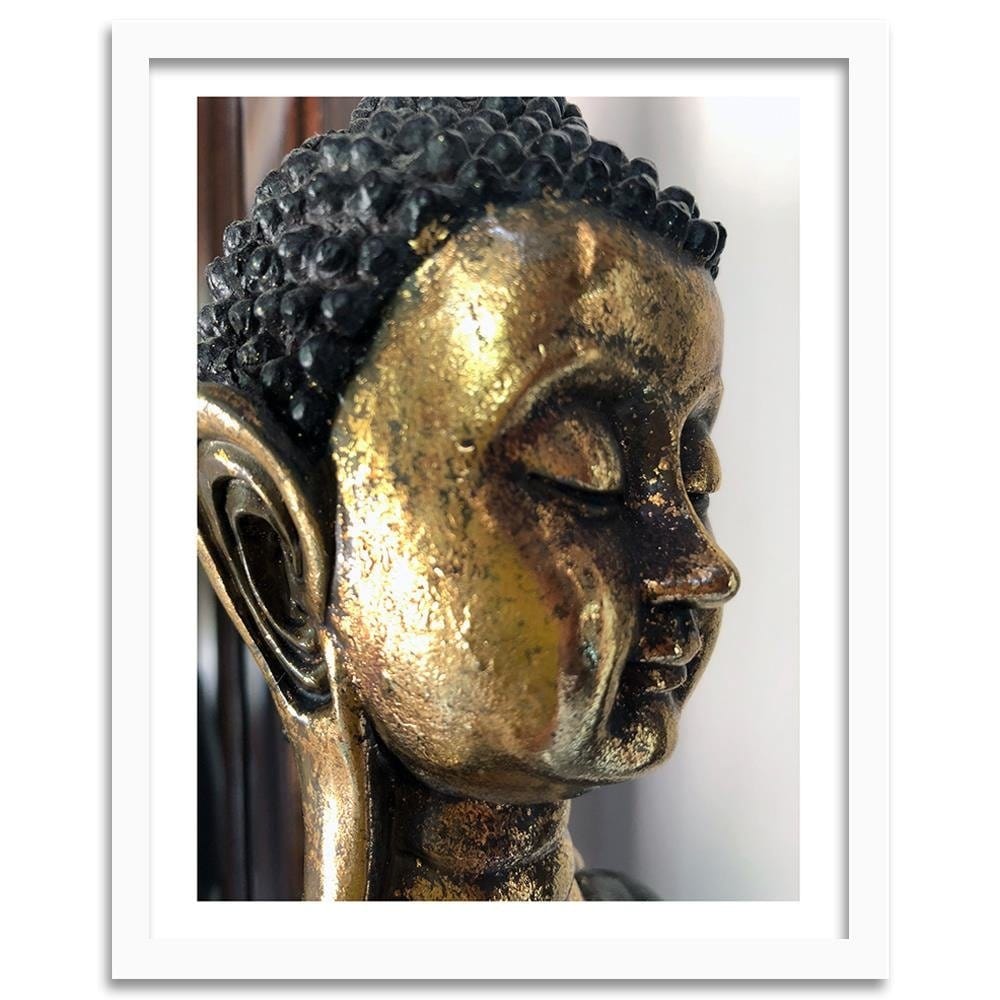 Glezna baltā rāmī - The Face Of The Golden Buddha Home Trends DECO