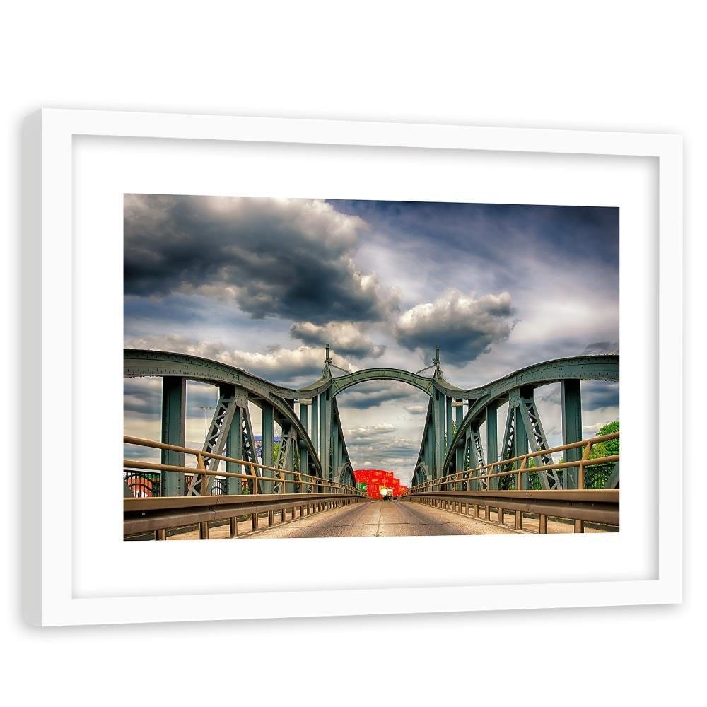 Glezna baltā rāmī - The Great Iron Bridge Home Trends DECO
