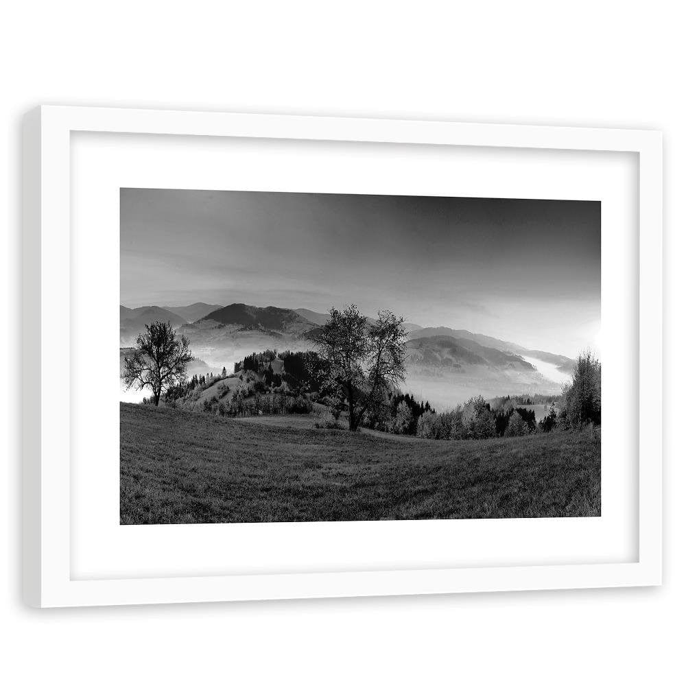 Glezna baltā rāmī - The Hills Of Autumn Trees 2 Home Trends DECO