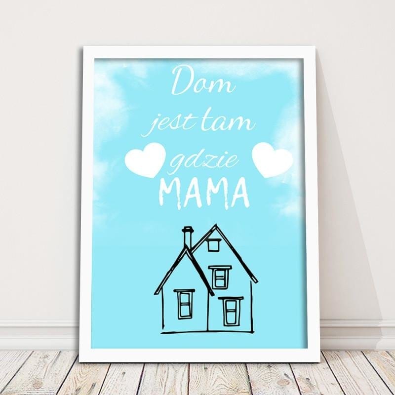 Glezna baltā rāmī - The house is over there. Home Trends DECO