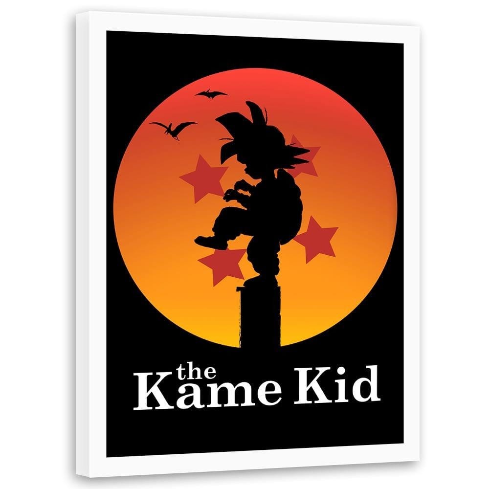 Glezna baltā rāmī - The Kame Kid Orange Home Trends DECO