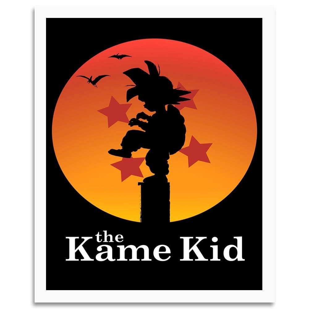 Glezna baltā rāmī - The Kame Kid Orange Home Trends DECO