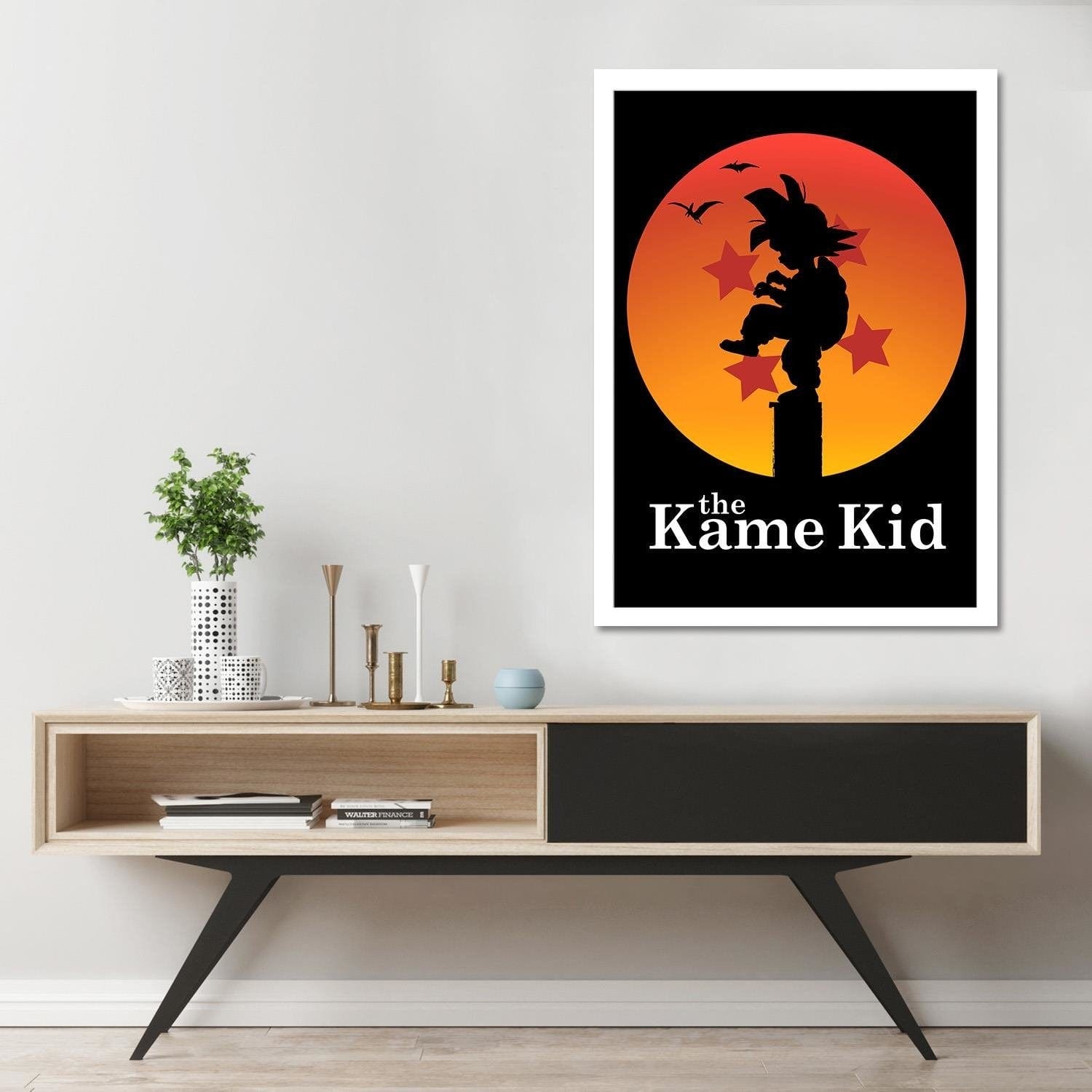 Glezna baltā rāmī - The Kame Kid Orange  Home Trends DECO
