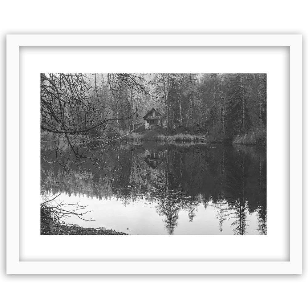 Glezna baltā rāmī - The Lake House 2 Home Trends DECO