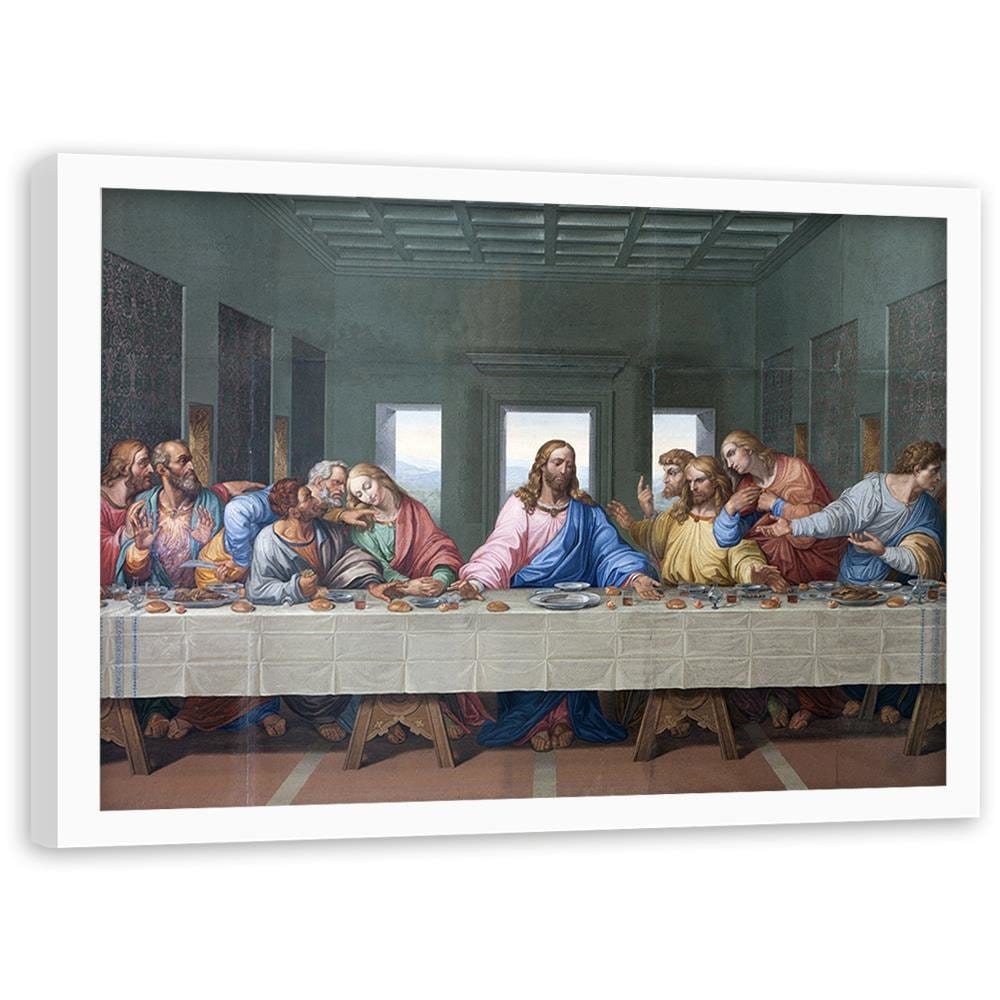 Glezna baltā rāmī - The Last Supper Home Trends DECO