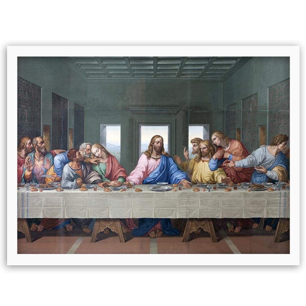 Glezna baltā rāmī - The Last Supper Home Trends DECO