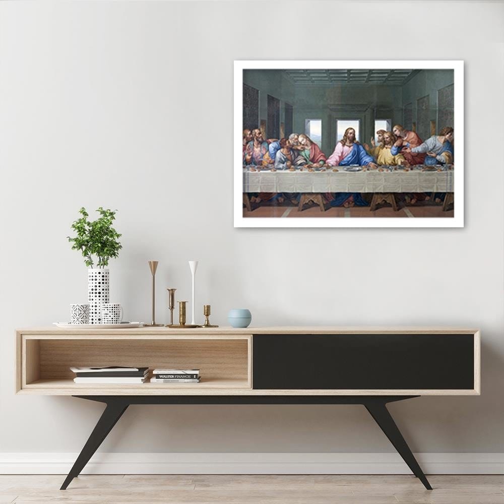 Glezna baltā rāmī - The Last Supper  Home Trends DECO