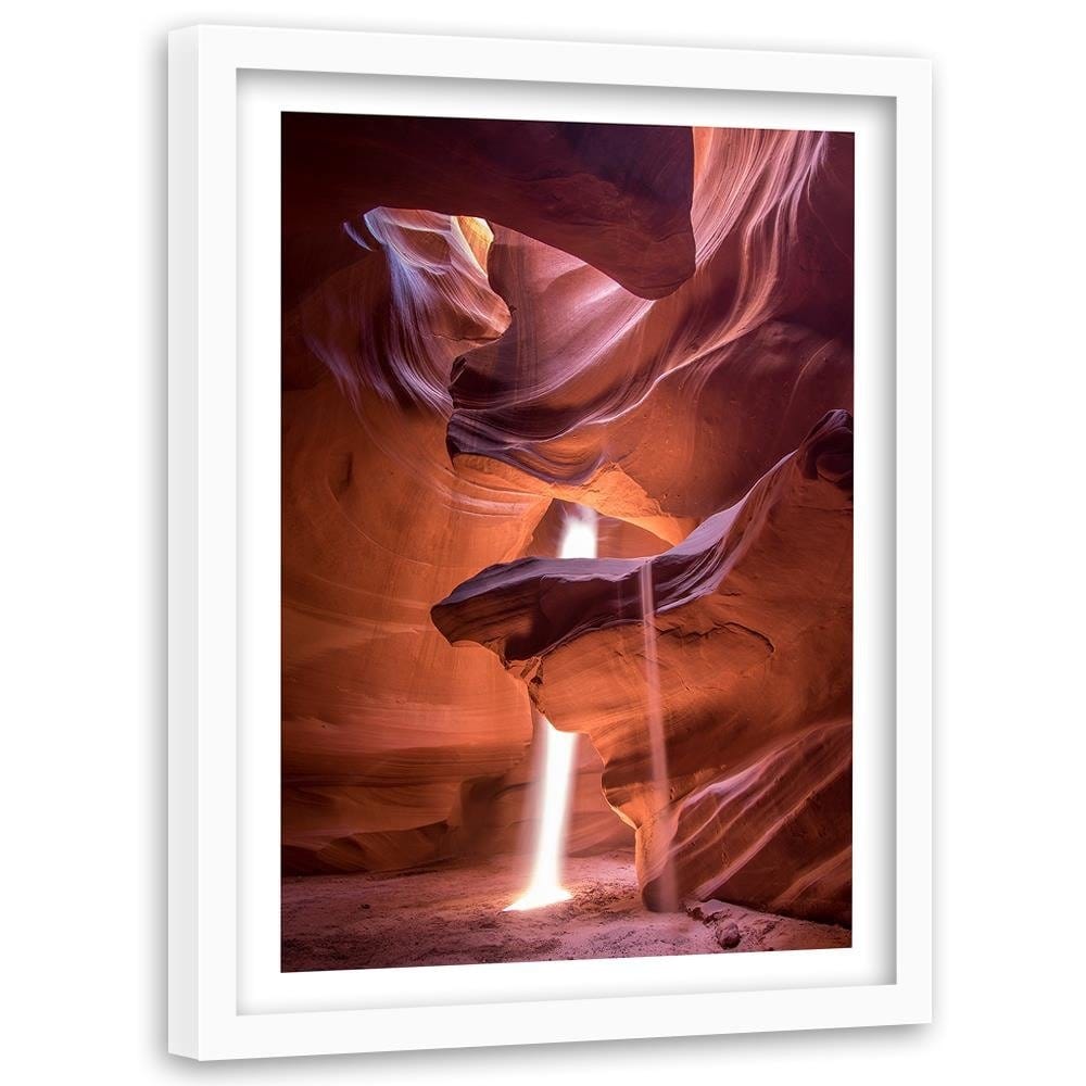 Glezna baltā rāmī - The Light In The Cave Home Trends DECO