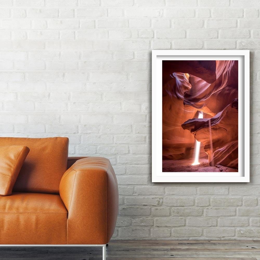 Glezna baltā rāmī - The Light In The Cave Home Trends DECO