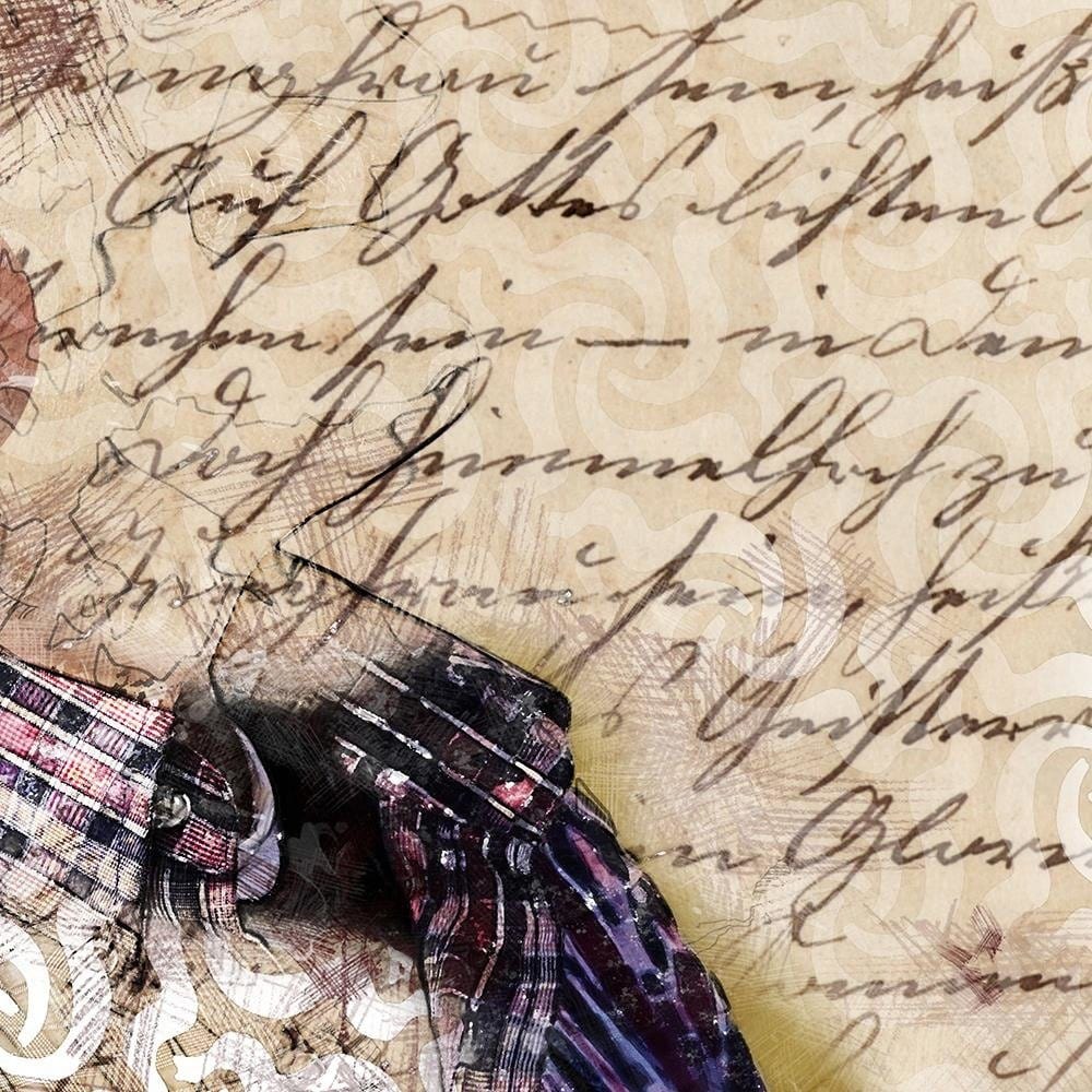 Glezna baltā rāmī - The Man In The Hat Abstraction Home Trends DECO