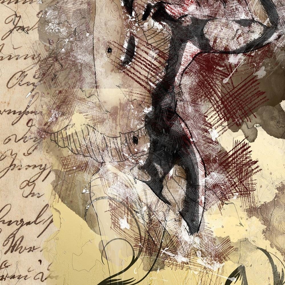 Glezna baltā rāmī - The Naked Body Of A Woman Abstraction Home Trends DECO