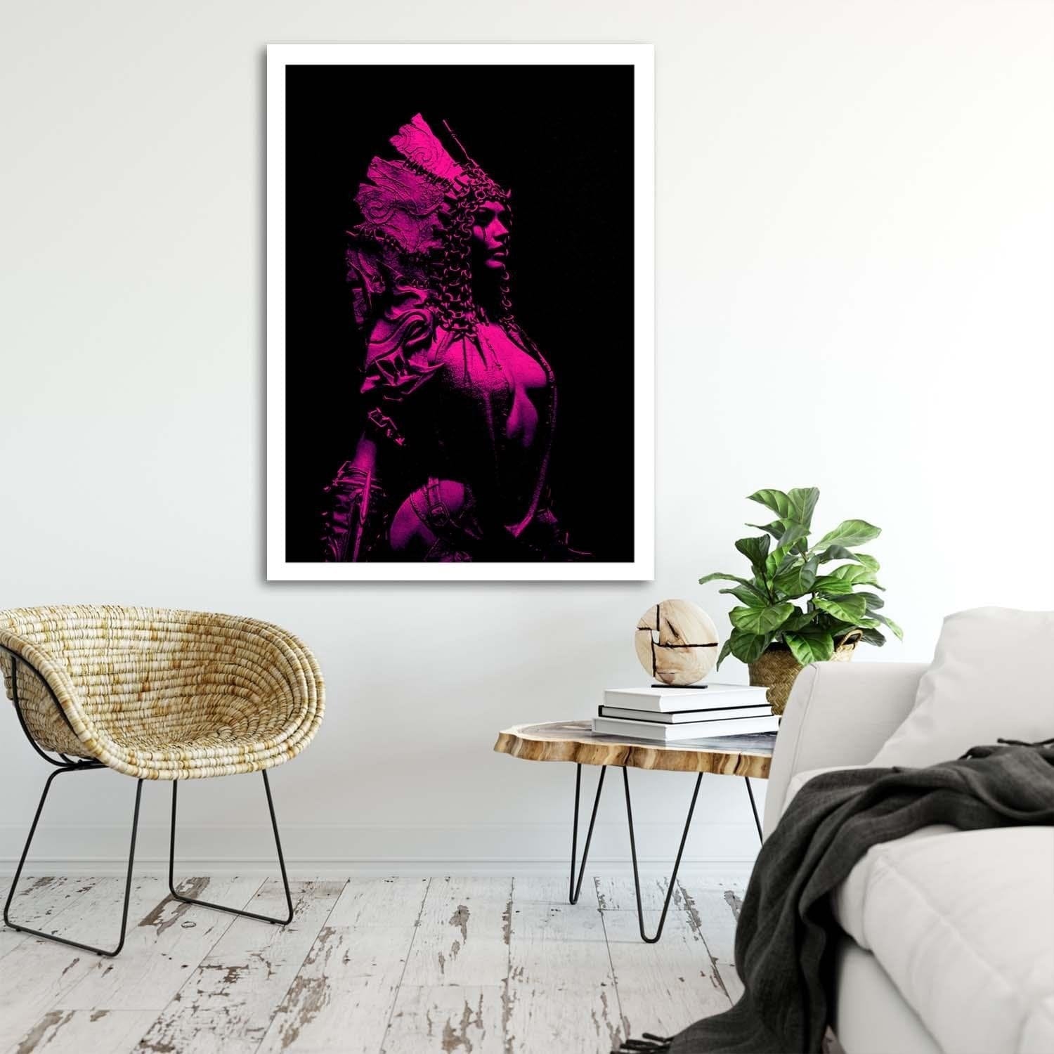 Glezna baltā rāmī - The Pink Goddness Home Trends DECO
