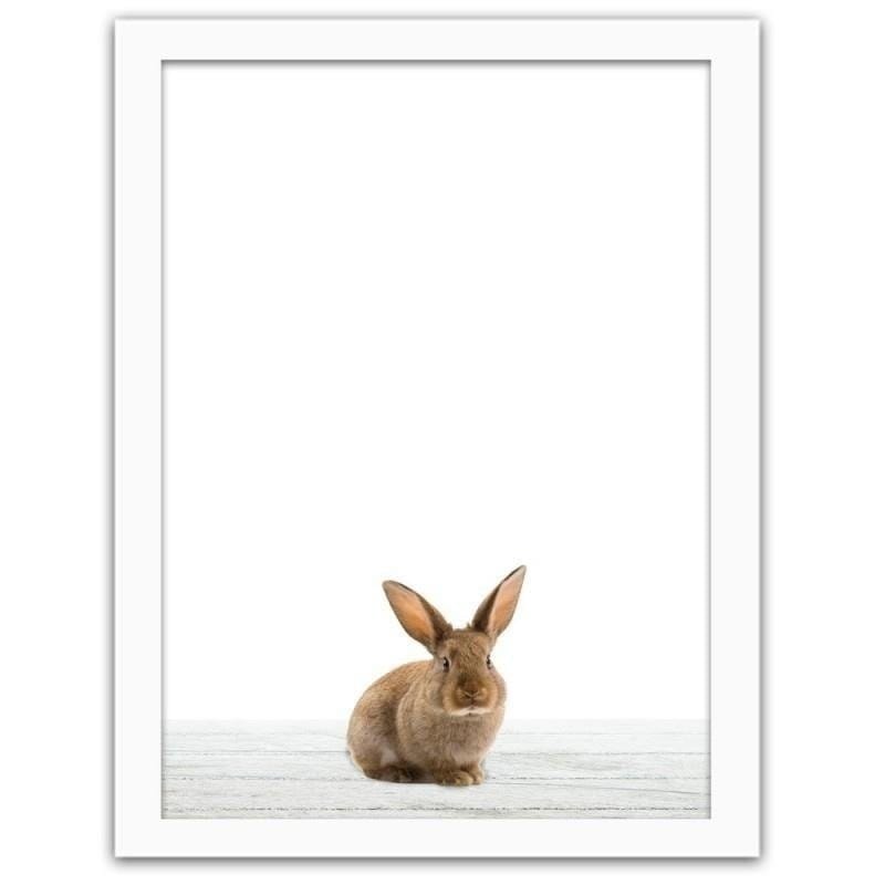 Glezna baltā rāmī - The rabbit Home Trends DECO