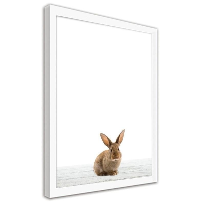 Glezna baltā rāmī - The rabbit Home Trends DECO