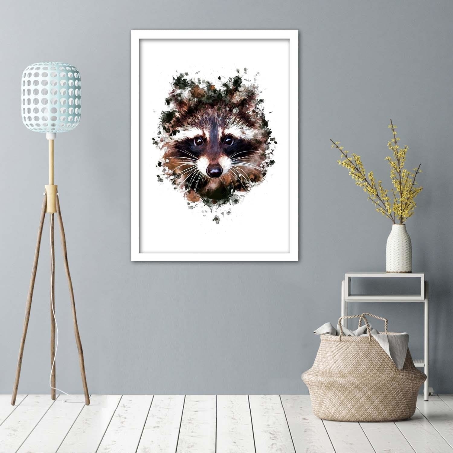 Glezna baltā rāmī - The Raccoon Home Trends DECO