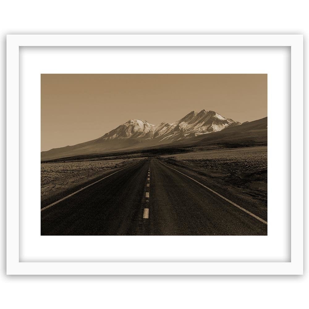 Glezna baltā rāmī - The Road Through The Wilderness 1 Home Trends DECO