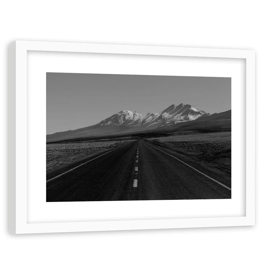 Glezna baltā rāmī - The Road Through The Wilderness 2 Home Trends DECO