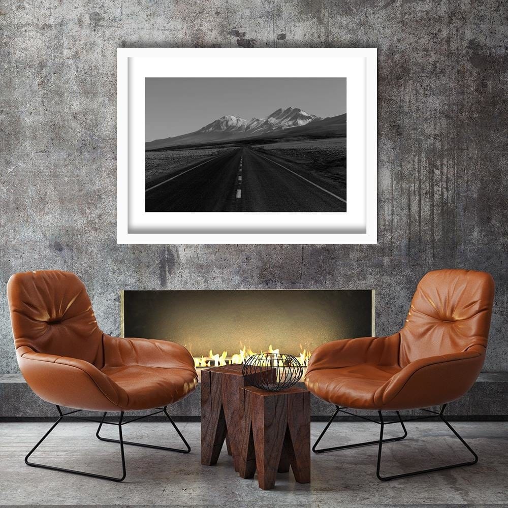 Glezna baltā rāmī - The Road Through The Wilderness 2 Home Trends DECO