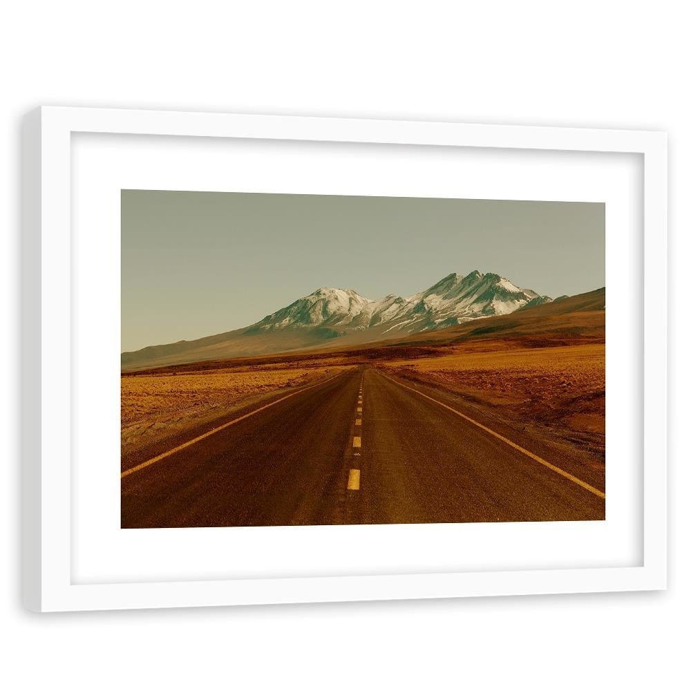 Glezna baltā rāmī - The Road Through The Wilderness 3 Home Trends DECO