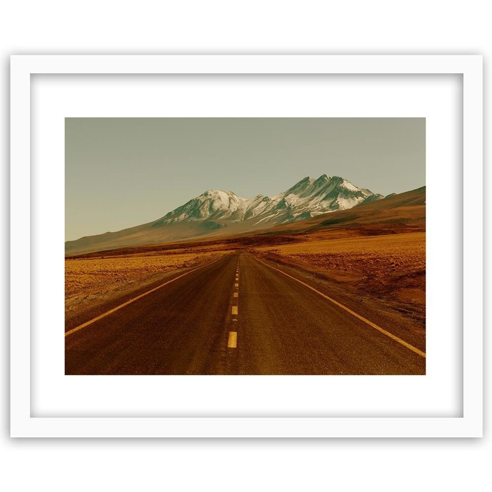 Glezna baltā rāmī - The Road Through The Wilderness 3 Home Trends DECO