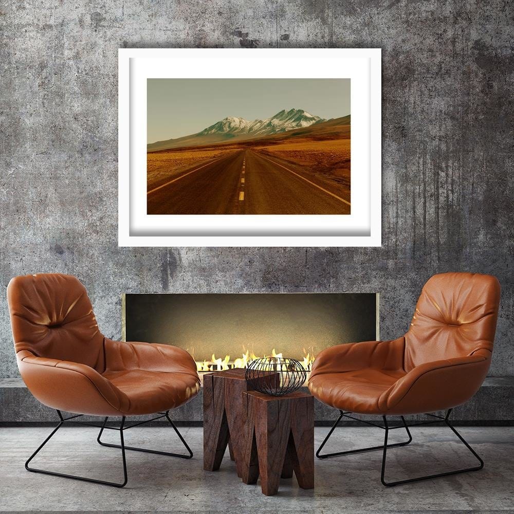 Glezna baltā rāmī - The Road Through The Wilderness 3 Home Trends DECO