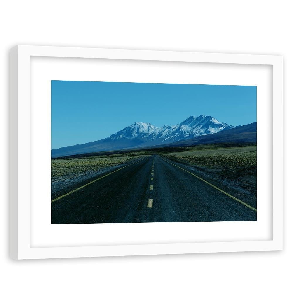 Glezna baltā rāmī - The Road Through The Wilderness 4 Home Trends DECO