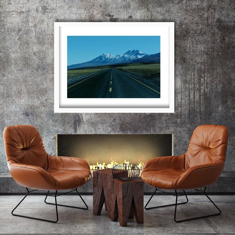 Glezna baltā rāmī - The Road Through The Wilderness 4 Home Trends DECO