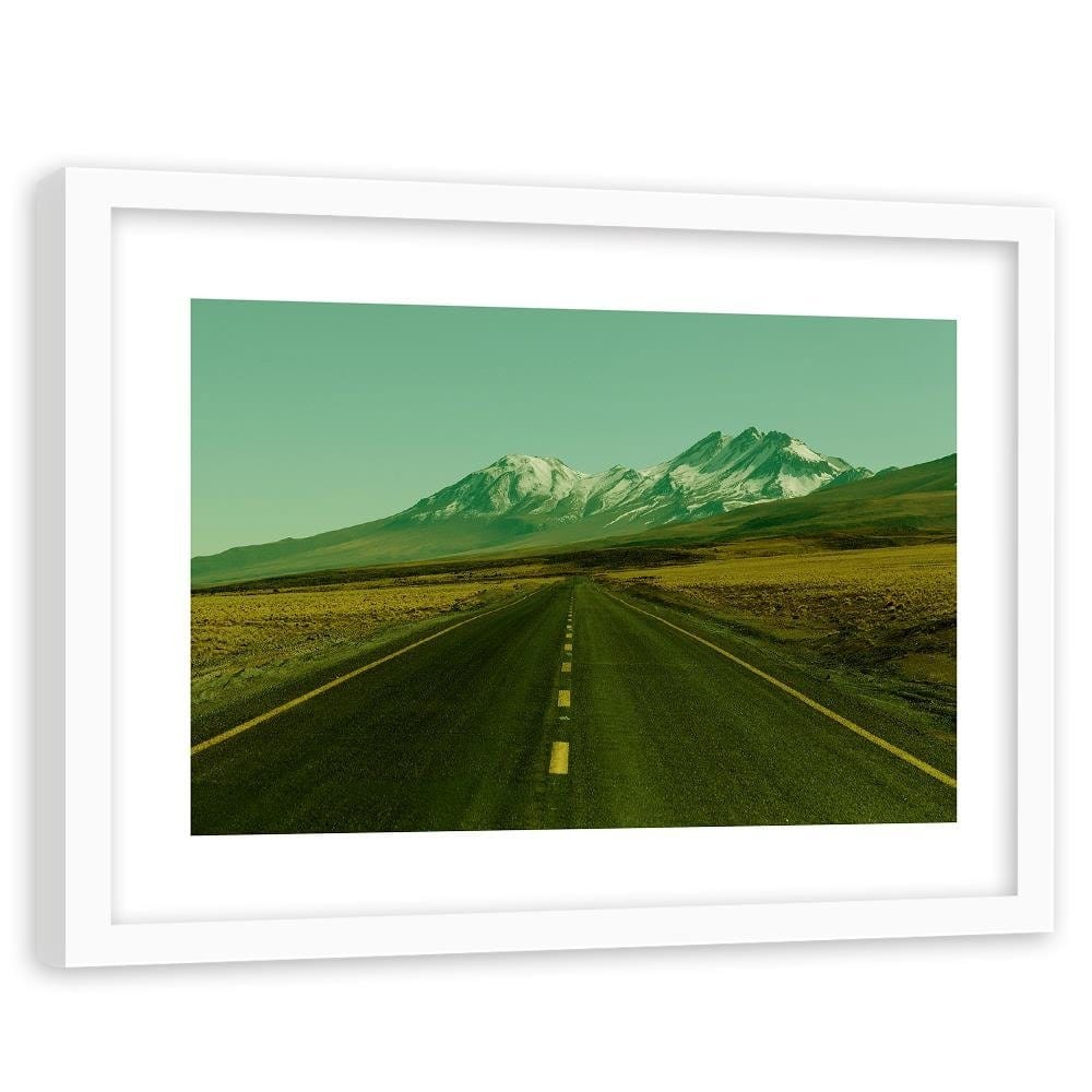 Glezna baltā rāmī - The Road Through The Wilderness Home Trends DECO