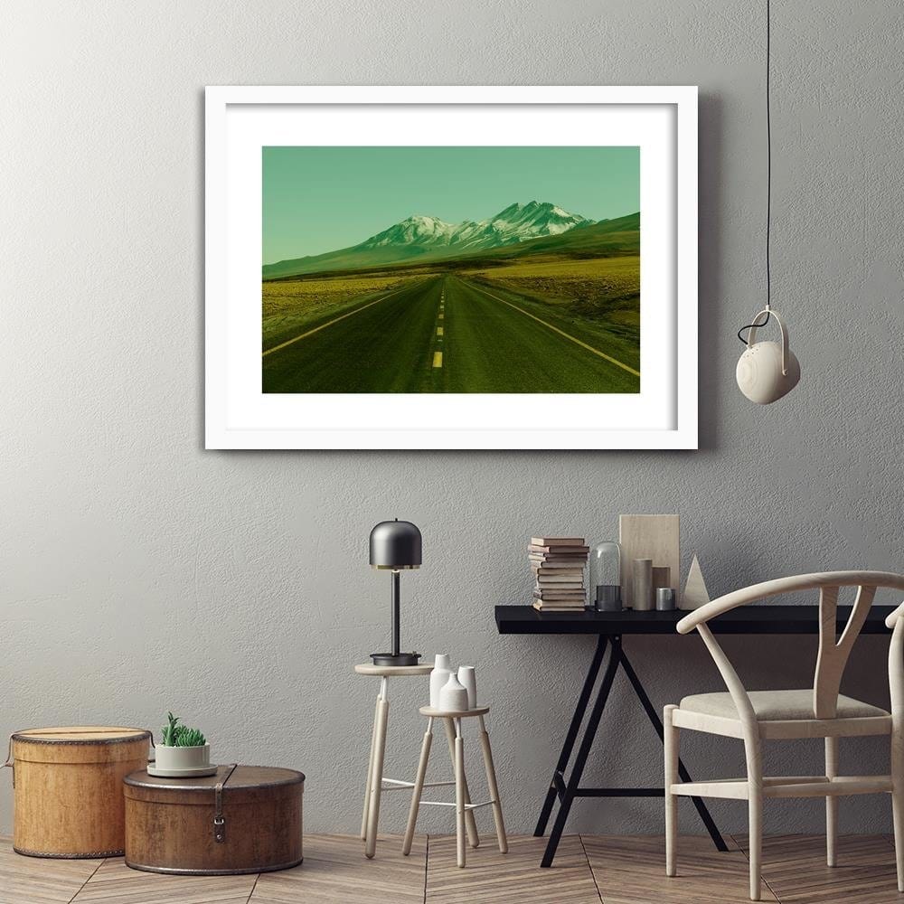 Glezna baltā rāmī - The Road Through The Wilderness Home Trends DECO