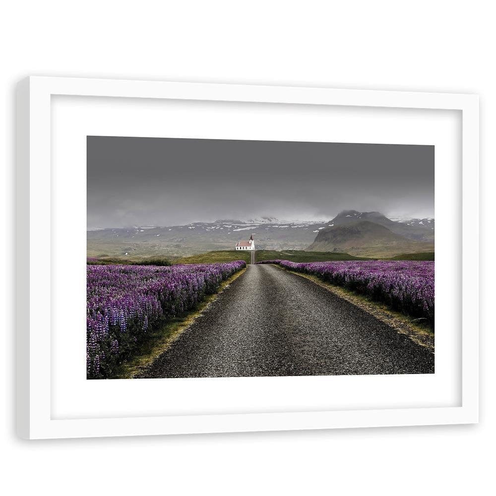 Glezna baltā rāmī - The Road To The Church Home Trends DECO