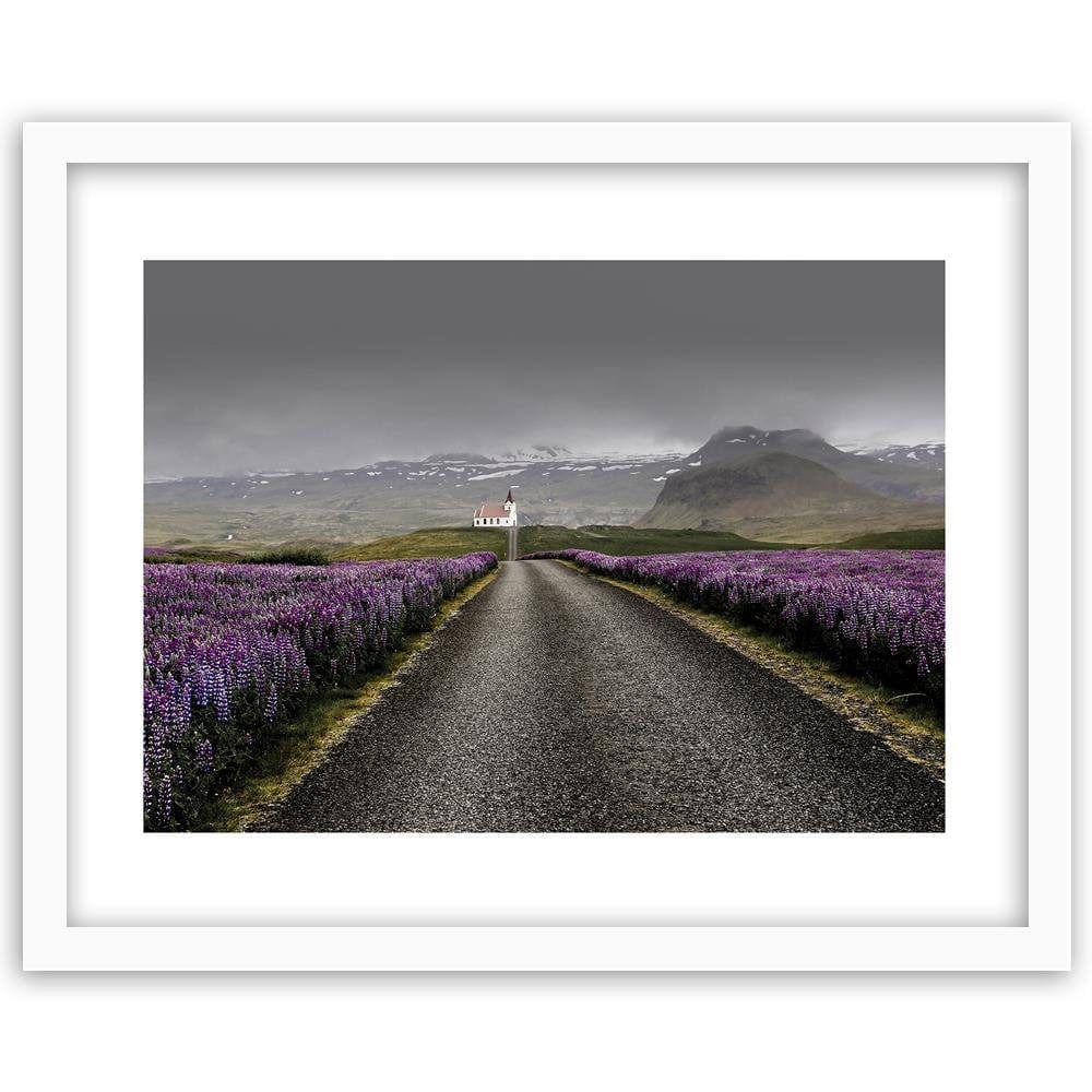 Glezna baltā rāmī - The Road To The Church Home Trends DECO