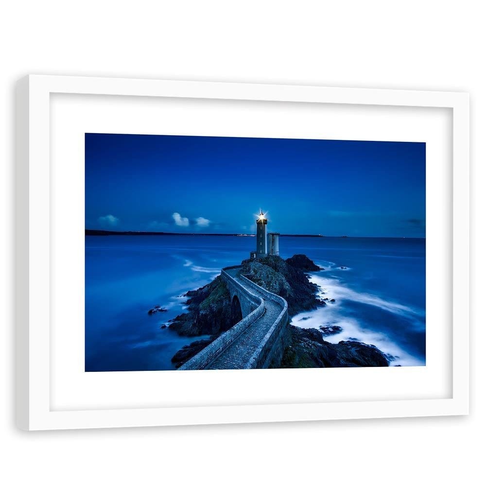 Glezna baltā rāmī - The Road To The Lighthouse Home Trends DECO