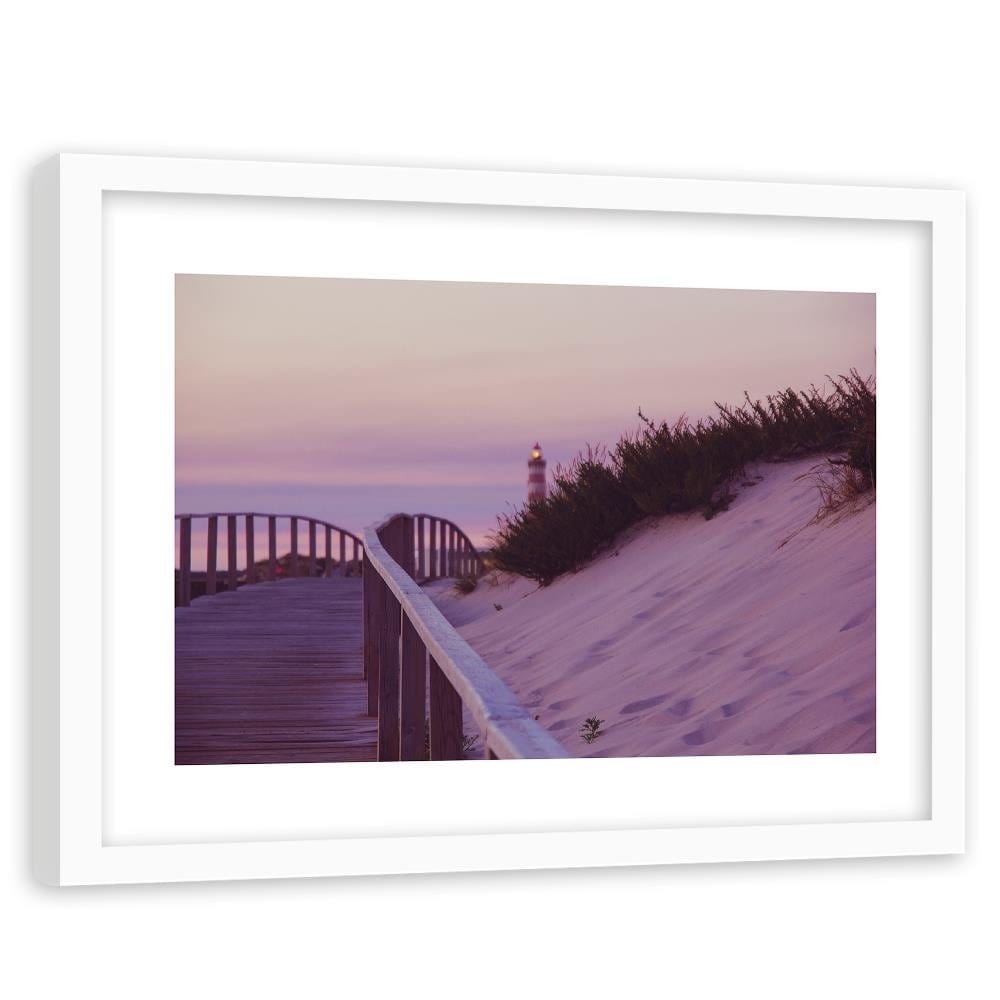 Glezna baltā rāmī - The Road To The Lighthouse Home Trends DECO