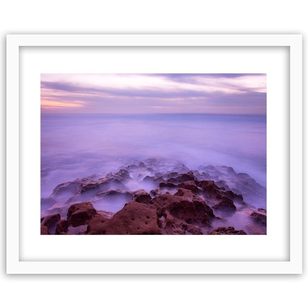 Glezna baltā rāmī - The Rocks In The Fog Home Trends DECO