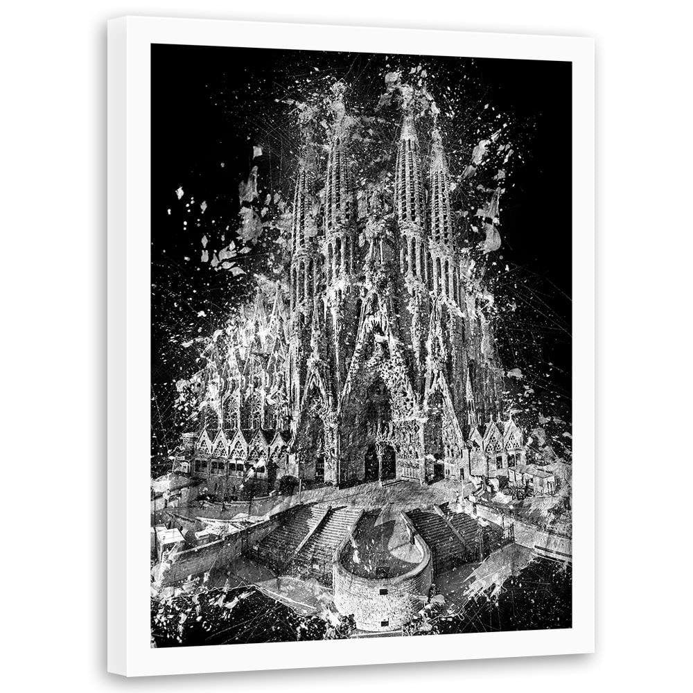 Glezna baltā rāmī - The Sagrada Familia In Barcelona Home Trends DECO