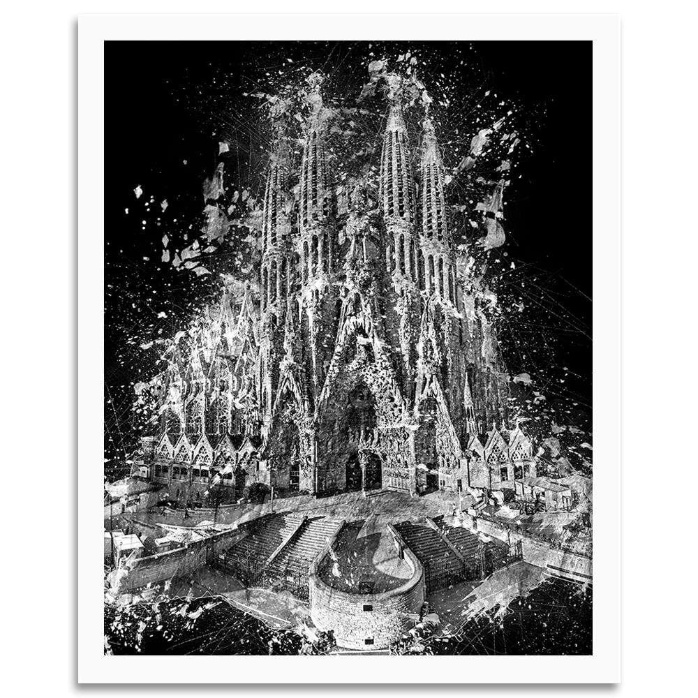 Glezna baltā rāmī - The Sagrada Familia In Barcelona Home Trends DECO
