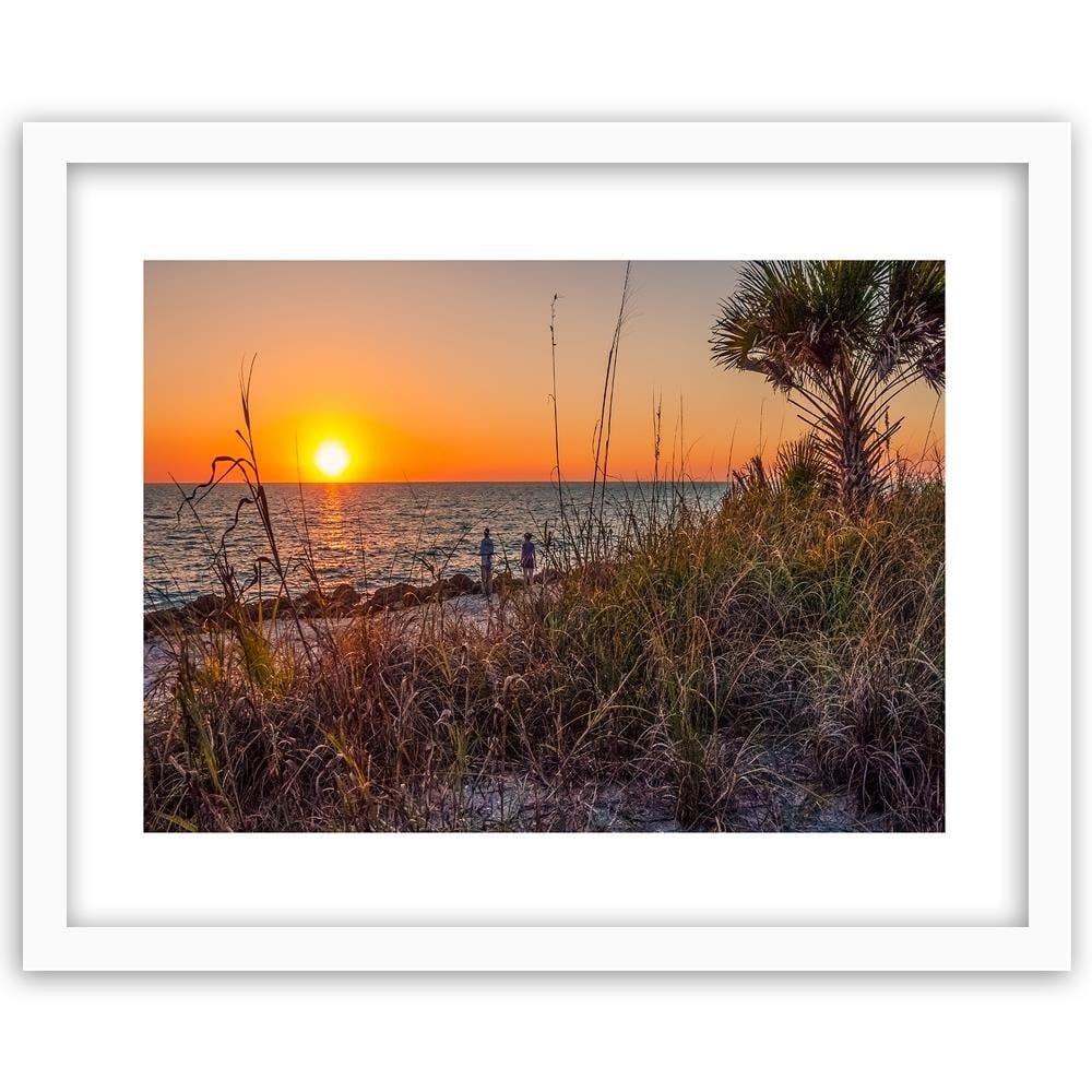 Glezna baltā rāmī - The Sea At Sunset Home Trends DECO