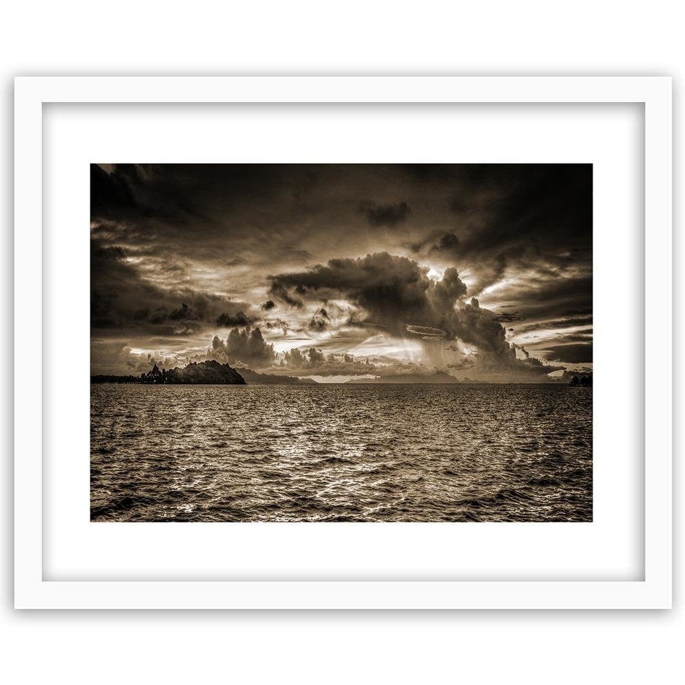 Glezna baltā rāmī - The Sky Before The Storm 1 Home Trends DECO