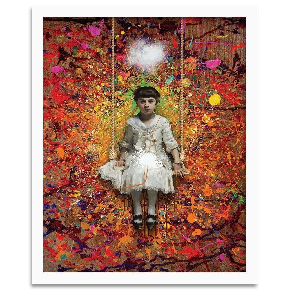 Glezna baltā rāmī - The Swing Home Trends DECO